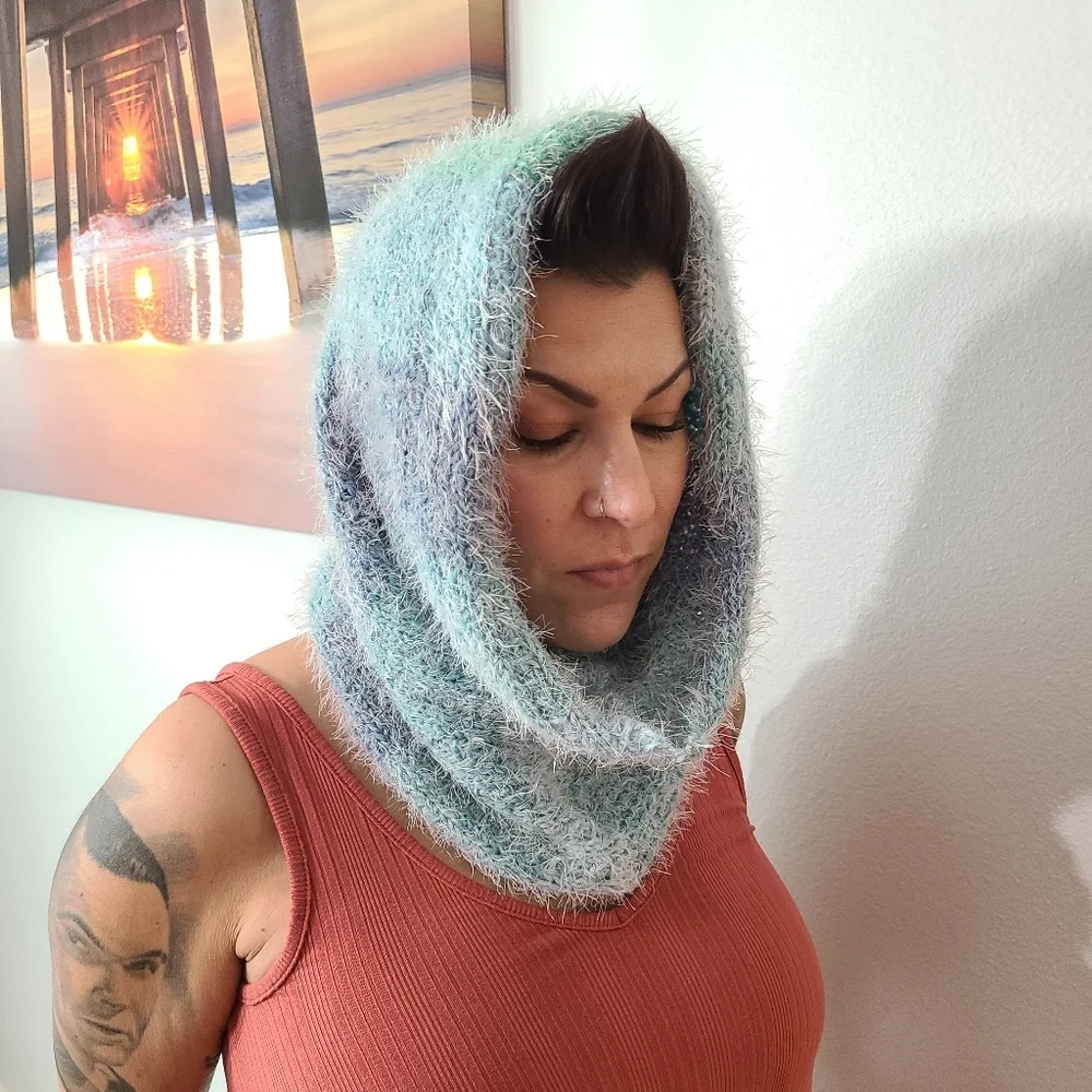 Infinity scarf Infinite tube scarf Neck warmer Loop scarf Hooded Easy care